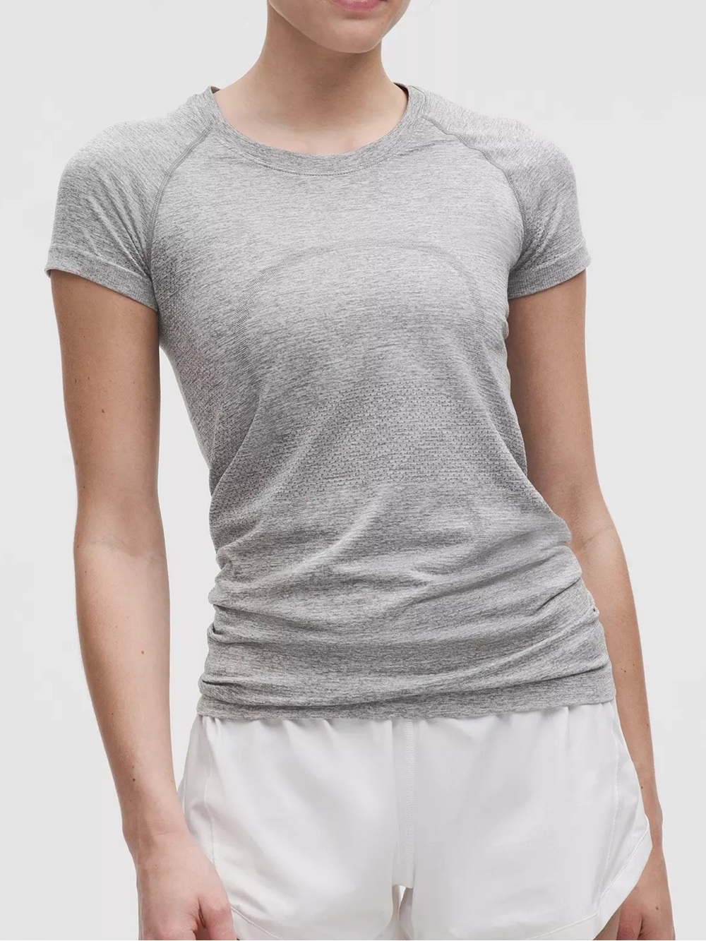 lululemon athletica Swiftly Tech-Light Heather Gray Short Sleeve Crew Tee